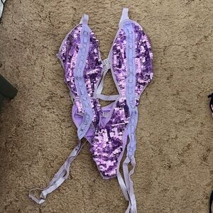 Purple Sequin Rave One Piece